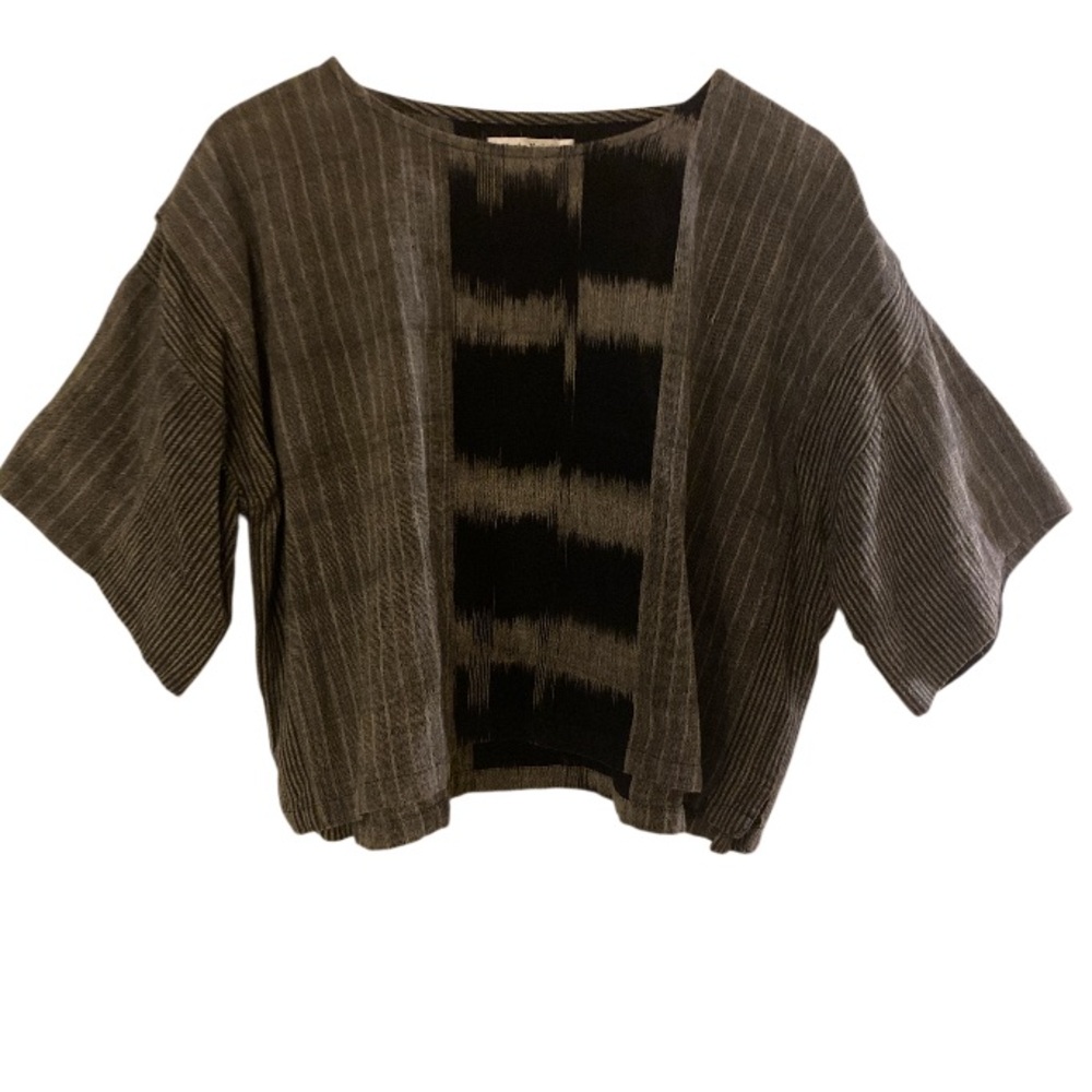 Yasuko Kurisaka handwoven textile top L XL One Size